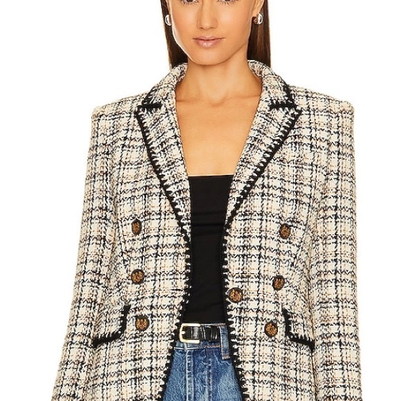 Veronica Beard Lawrence Dickey Crochet Trim Tweed Blazer - Picture 8 of 12